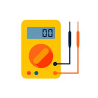 dibujo de equipo eléctrico para tomar mediciones